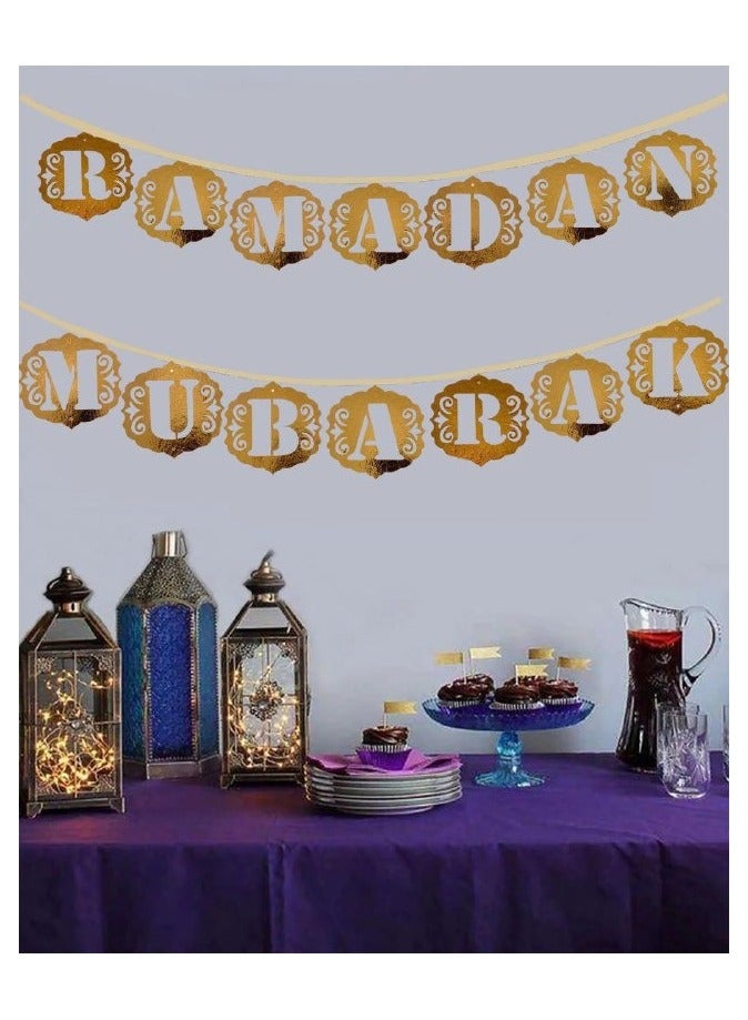 Door and window decoration with 14 letters in the best modern design  Fits every home  The package now contains Ramadan Mubarak letters  Ramadan Mubarak, the set consists of 14 letters And the group is with her too  1 lantern + 1 star + 1 crescent + 1 double face This means that all the letters of Ramadan Mubarak are present  + A crescent, a star, and a lantern   Double face silicone roller 100 pieces - Image 4