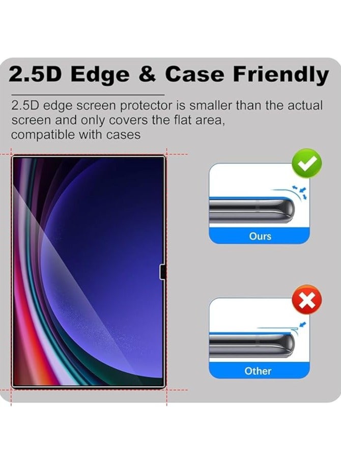 2 Pack Screen Protector for Samsung Galaxy Tab S10 Ultra 14.6, 9H Toughness Premium Shatterproof Scratch-Resistant Anti-Fingerprint, HD Ultra Clear Tempered Glass Screen Protector - Image 2