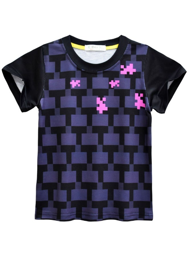 عام بيجاما للأطفال بأكمام قصيرة من ماين كرافت ، بدلات خدمة منزلية ، هدايا للعائلة والأصدقاء - Image 2