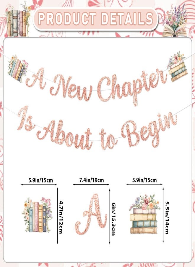 MZ.ogm Storybook Baby Shower Decorations A New Chapter Begins Baby Shower Book Themed Party Decor with A New Chapter is About to Begin Banner Hanging Swirls - Image 2