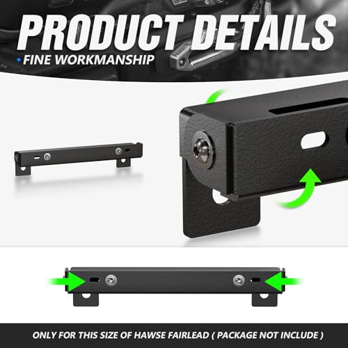YZONA Flip-Up Winch License Plate Frame Compatible with 10" Hawse Fairlead, Universal Front License Bracket Holder Relocation, Bumper Winch Mount Roller, Fit for Most Pickup Trucks Off-Road Cars SUVs - Image 3