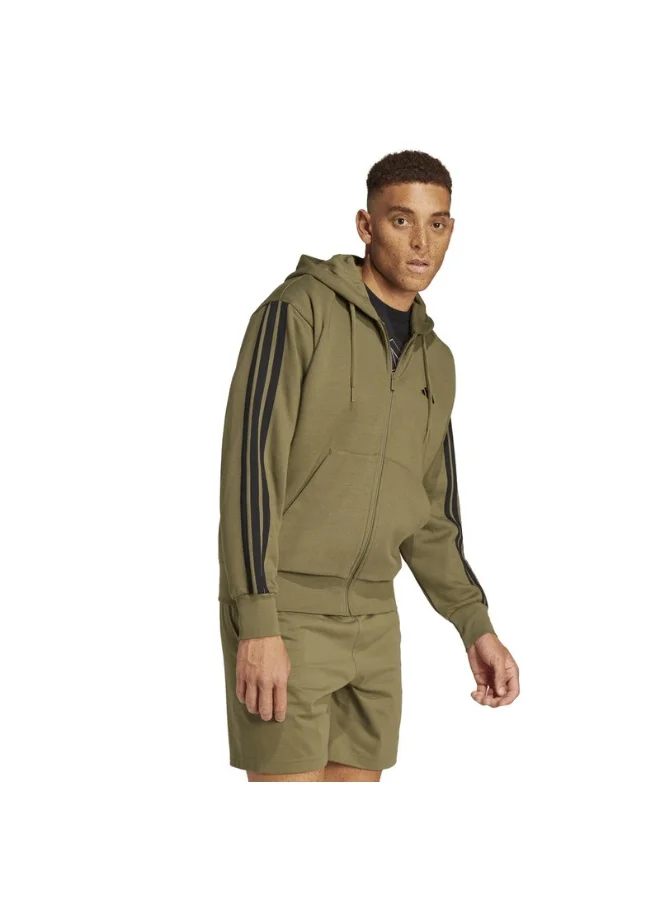 Adidas adidas M 3S FL FZ HD Green Training TRACK TOPS for Men - 2XS