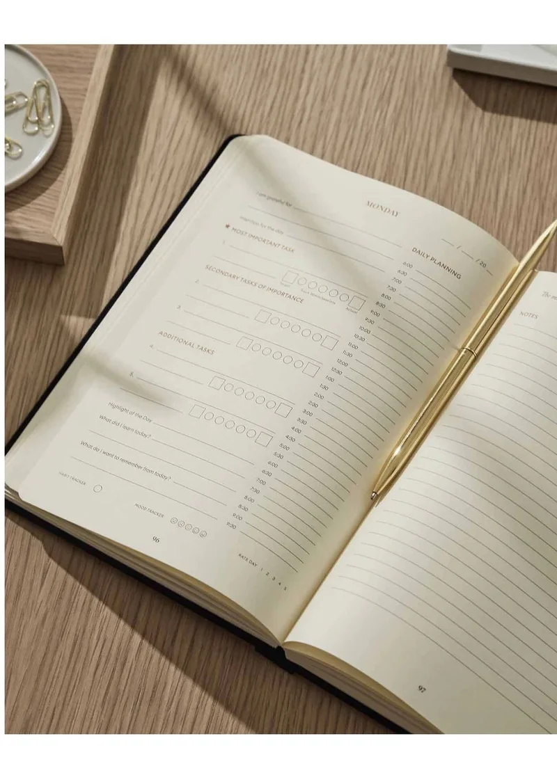 Intelligent Change Black And Beige Productivity Planner Set