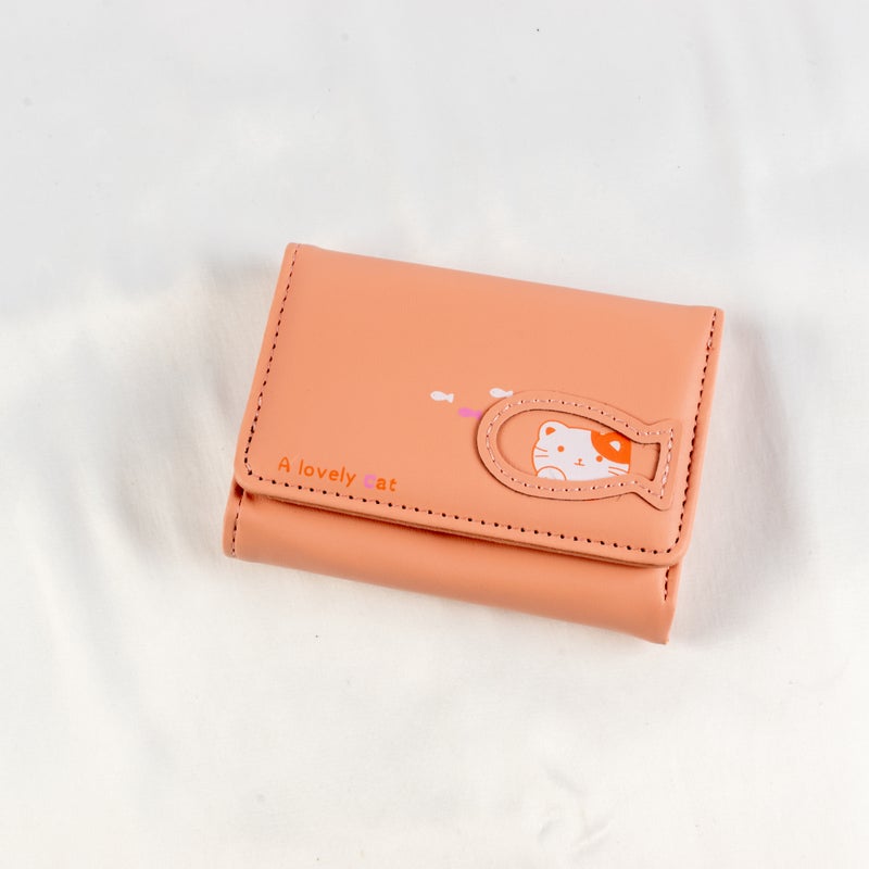 محفظة وحاملة بطاقات جلد بلاش بينك تحتوي على جيوب متعددة للنقود والبطاقات - Image 1