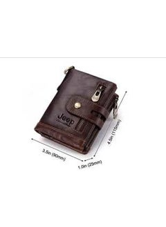 Jeep Men's Wallet Leather Coin Card Compartment Chain Holder Rfid Enabled  - Image 5