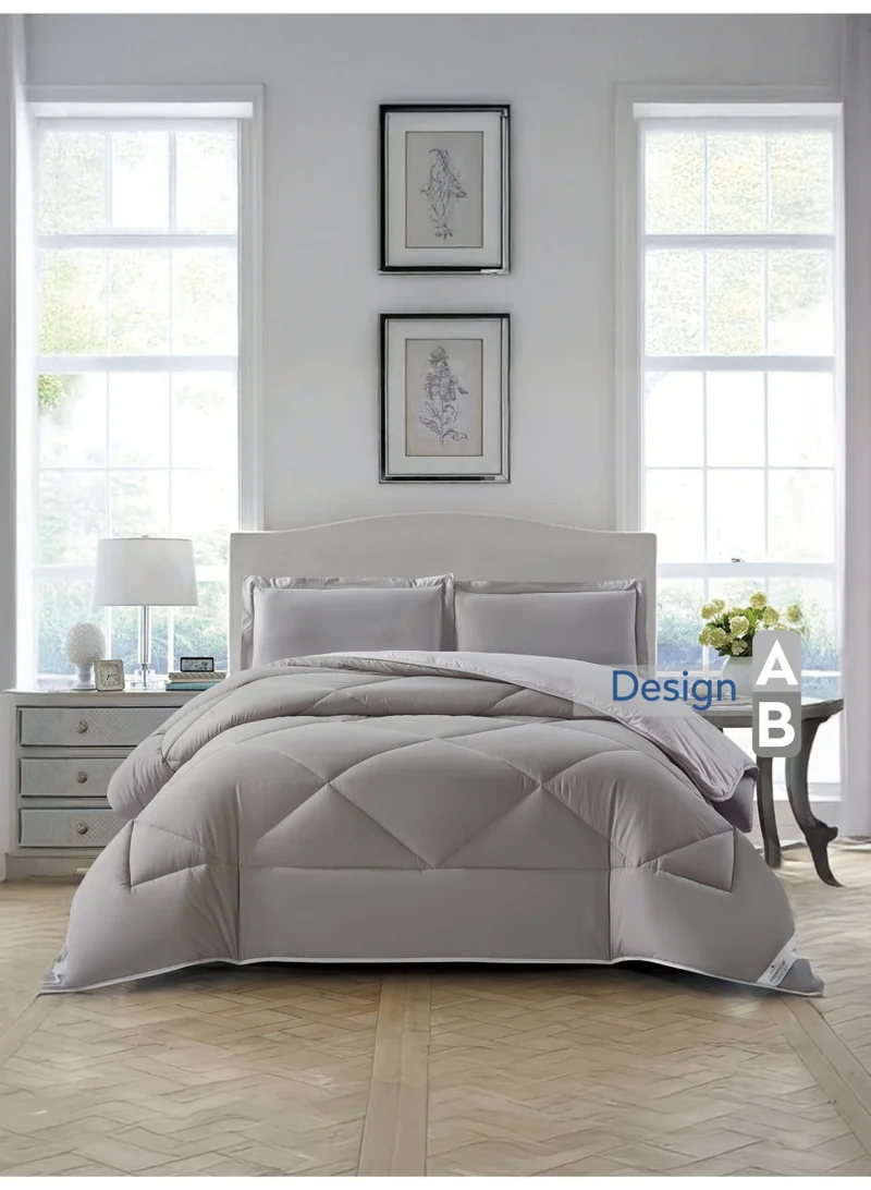 Donetella KING - 3Pcs Bedding Comforter Set, King Size Fits 240x260 cm - 3-Pcs Solid Quilted Bed Set, Microfiber Fabric - 1 Comforter And 2 Pillow Shams  | Best Price UAE