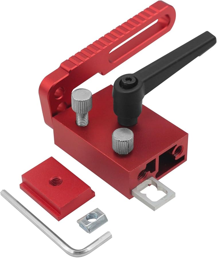 Aluminum Alloy T Track Fence Stop 75mm Wide Flip Stop for Table Saw Router Table - Image 1