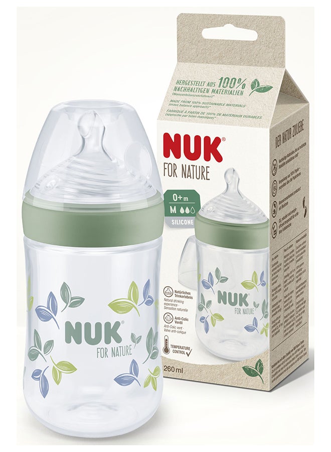 NUK Nature Bottle 260Ml M 0+M (Green)