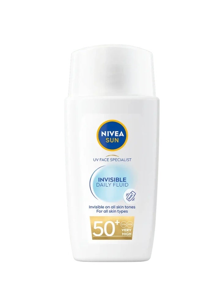 Nivea Sun Face Invisible Daily Fluid Spf 50+ 40ml - Image 1