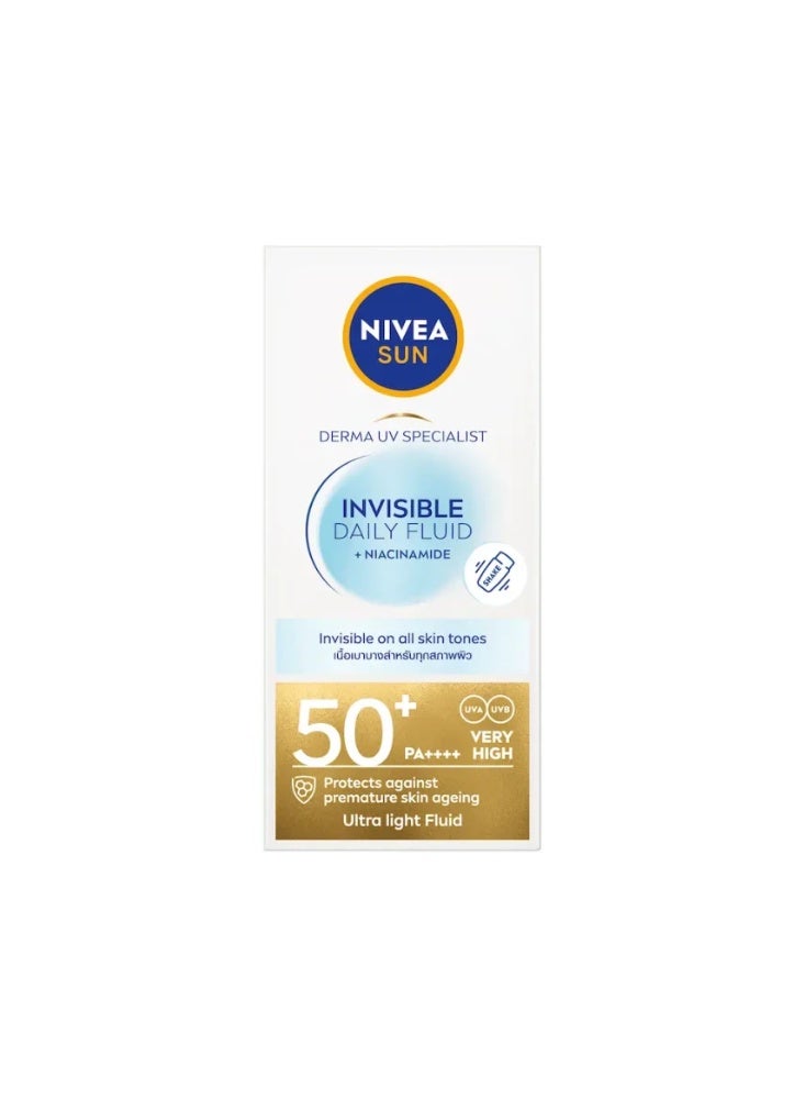 Nivea Sun Face Invisible Daily Fluid Spf 50+ 40ml - Image 2