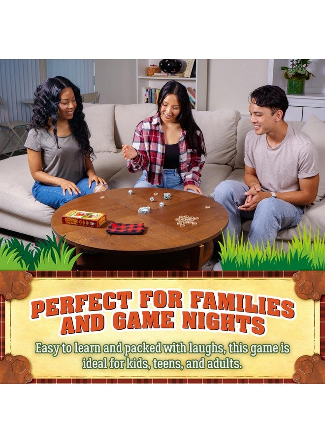Prolific Games لعبة النرد لنجار الخشب من بروليفك جيمز - فطائر وساسكواتش - سريعة اللعب في حقيبة سفر بسحاب - رائعة للتخييم ورحلات السيارات - للبالغين والمراهقين والأطفال - من 2 إلى 6 لاعبين - للأعمار 8 وما فوق - Image 4