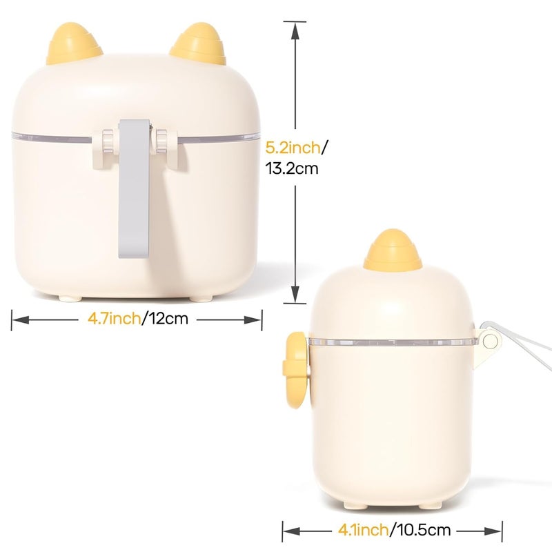 Termichy Baby Formula Dispenser, Portable Milk Powder Dispenser Container with Carry Handle and Scoop for Travel Outdoor Activities with Baby Infant, 8.8OZ, 0.55LB, 250g (Sheep, White) - Image 2