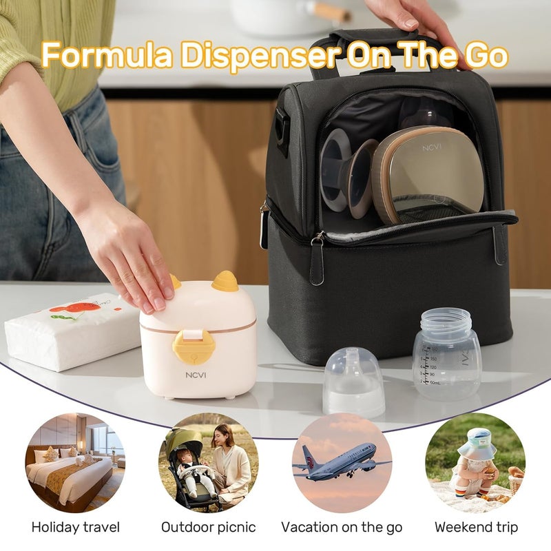 Termichy Baby Formula Dispenser, Portable Milk Powder Dispenser Container with Carry Handle and Scoop for Travel Outdoor Activities with Baby Infant, 8.8OZ, 0.55LB, 250g (Sheep, White) - Image 5
