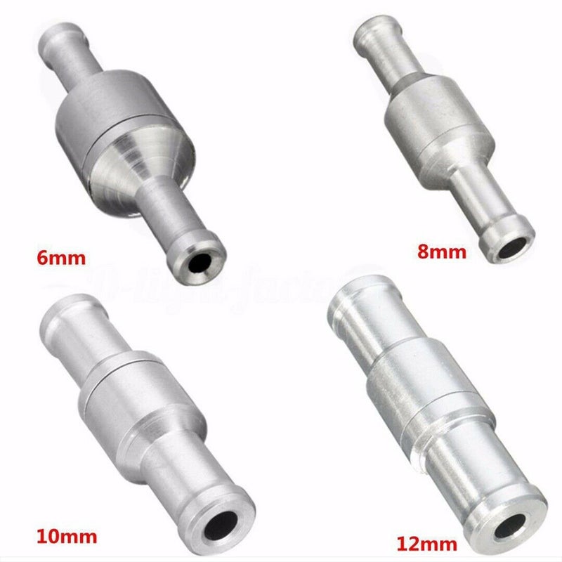 12mm Inline One-way Non-return Check Valve Fuel Water Gas Air Vacuum Aluminum Valve - Image 2