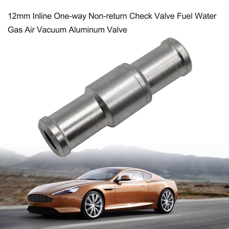 12mm Inline One-way Non-return Check Valve Fuel Water Gas Air Vacuum Aluminum Valve - Image 4