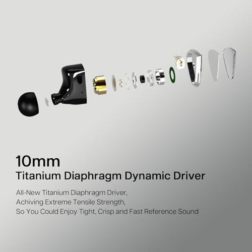 Linsoul Tripowin x 0DiBi: Vivace in Ear Monitor, 10mm Titanium Diaphragm Dynamic Driver IEM, HiFi Wired Earbuds Earphone, Gaming Earbuds with 2Pin Detachable Cable for Musicians Audio Enthusiasts - Image 4