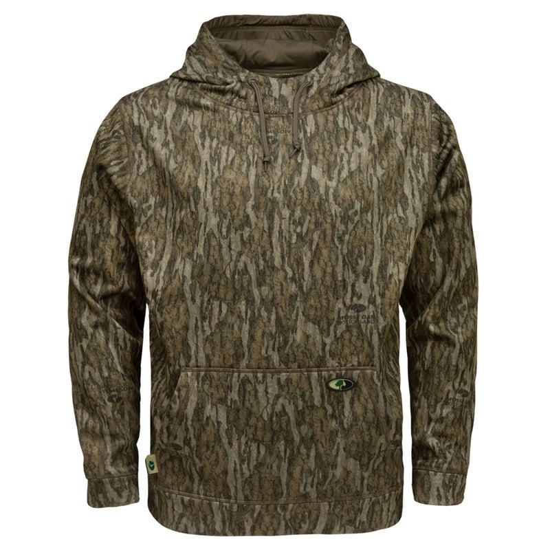 Mossy Oak Mens Standard Camo Hunting Hoodie Performance Fleece Bottomland 2X