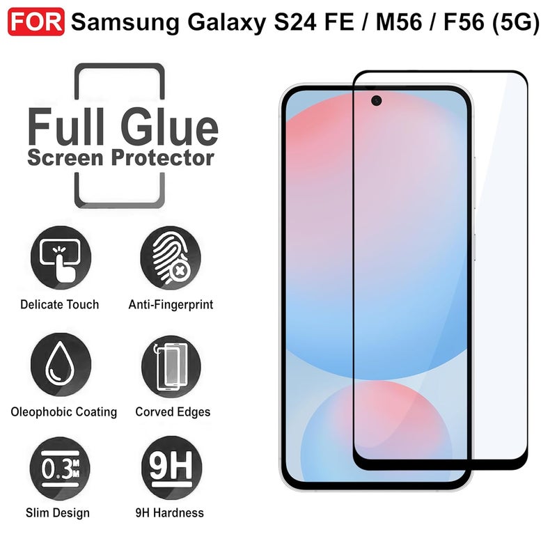 Cedo Tempered Glass for Samsung Galaxy S24 FE / M56 / F56 (5G) | Screen Protector Full HD Quality Tempered Glass Anti-Scratch Edge to Edge Coverage with Easy Installation Kit (Black) - Image 4