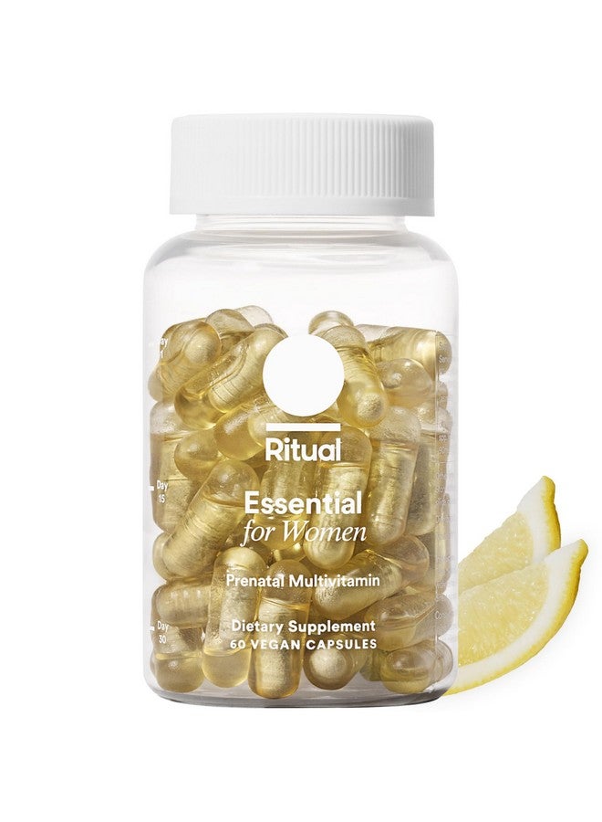 Ritual Essential for Women Prenatal Multivitamin: Folate & Choline for Neural Tube Support, Omega-3 DHA for Fetal Brain Development, Iron, Calcium-Helper D3 & K2, Non-GMO, Vegan, Citrus, 30 Days - Image 1