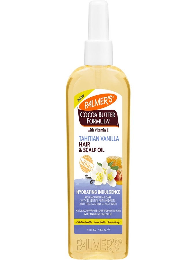 Palmer's Cocoa Butter Formula, Tahitian Vanilla Hair & Scalp Oil, (5.1 Fl Oz), Hydrating & Nourishing Oil with Vitamin E & Acacia Honey for Shine, Smoothness & Frizz Control, All Hair Types - Image 1