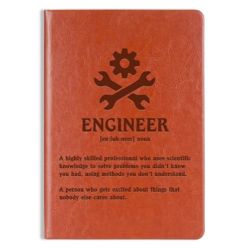 WHLBHG Engineer Gift Engineer Definition Leather Journal Notebook New Licensed Passer Gift Engineering Student Gift Mechanical Engineer Writing Diary (Engineer Definition) - Image 1