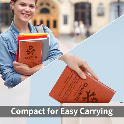 WHLBHG Engineer Gift Engineer Definition Leather Journal Notebook New Licensed Passer Gift Engineering Student Gift Mechanical Engineer Writing Diary (Engineer Definition) - Image 5
