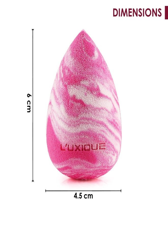 LUXIQUE Luxe Beauty Blender Pink | Latex-Free Makeup Sponge for Foundation, Concealer, and Blending | Unisex Beauty Tool for Smooth Finish | Soft, Reusable Sponge Applicator - Image 2