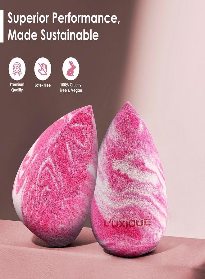 LUXIQUE Luxe Beauty Blender Pink | Latex-Free Makeup Sponge for Foundation, Concealer, and Blending | Unisex Beauty Tool for Smooth Finish | Soft, Reusable Sponge Applicator - Image 3