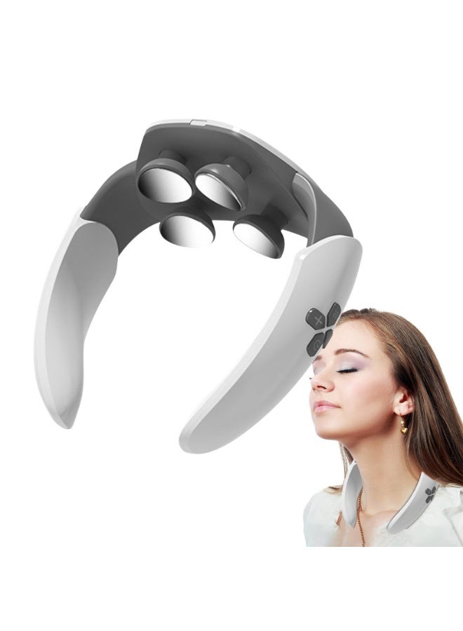 Bukela Heated Neck Massager | Portable Neck Massagers, Hot Compress Protect Massage Tools, Neck Instrument, 6 Modes, 7 Speeds Intensity Tissue Massage - Image 1