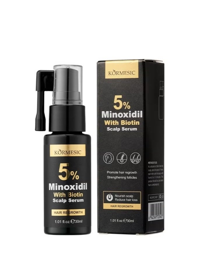 Kormesic Minoxidil with Biotin Scalp Serum 30ml 5% Minoxidil Hair Growth Serum