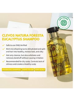 Clevos CLEVOS Natura Foresta Natural Organic Hair Shampoo 17.92 Fl Oz for Dry, Sensitive, Itchy Scalp Type - Pleasant Eucalyptus Scent - Reduce Dandruff Sulfate-free - Natural - Vegan - Cruelty Free - Clavos  - Image 2