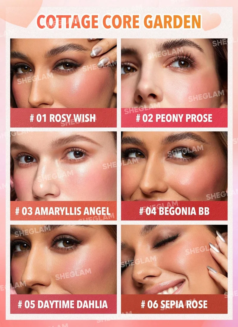 SHEGLAM SG SHEGLAM Flush Crush Cream Blush Palet-Cottage Core Garden