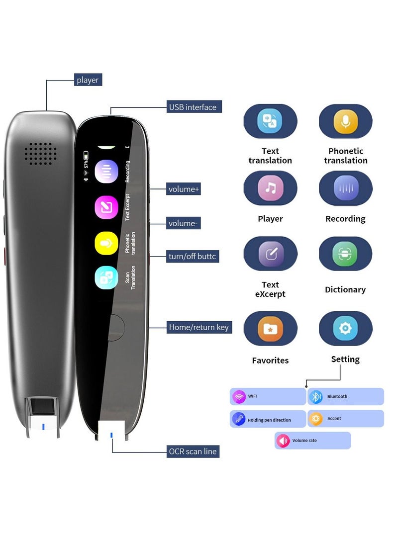 Wireless Reading Translation Scanning Pen Mobile Scanner Translator Languages Device Professional Travel Translator Supported Fast Scanning - Image 2