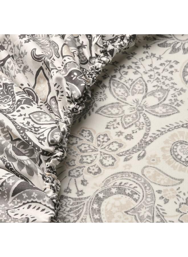 erorex Fitted sheet, grey/white, 180x200 cm - Image 2