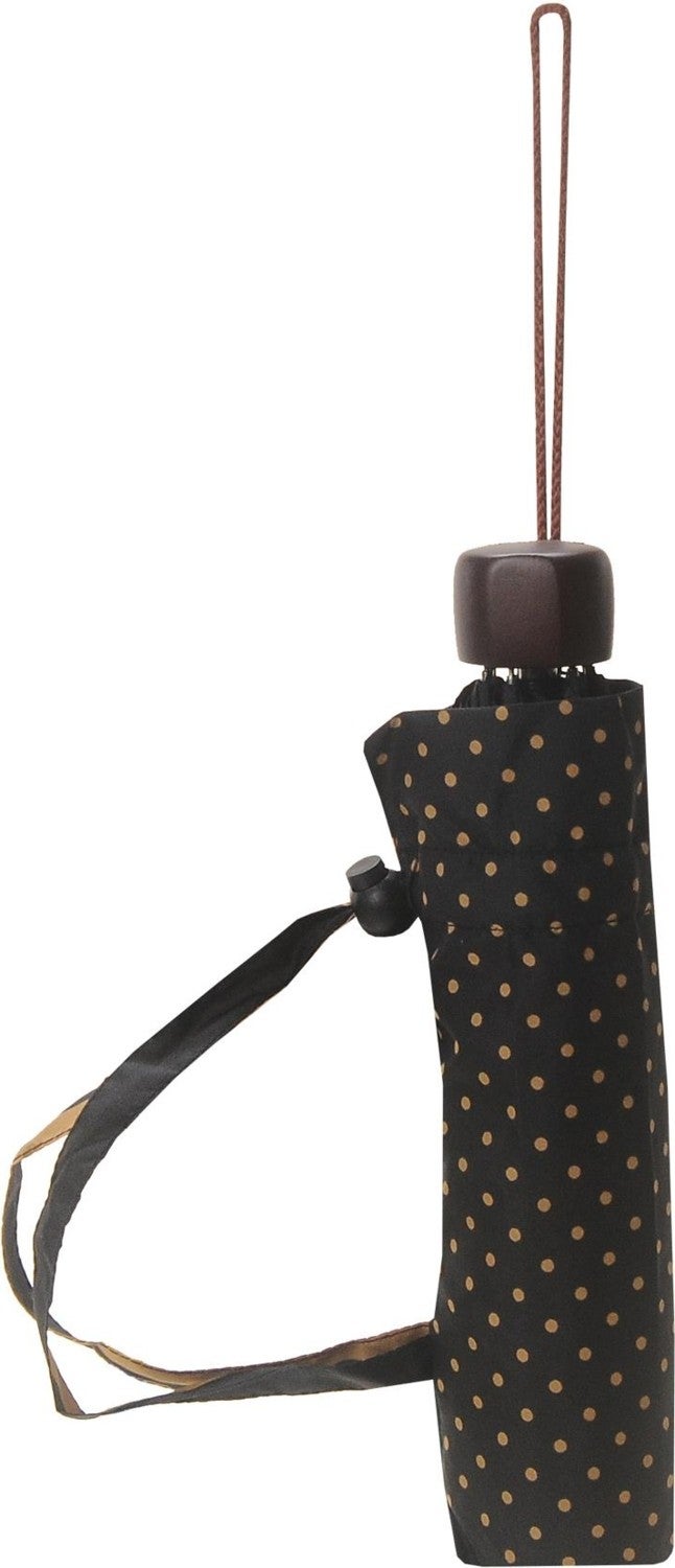 April Lux Umbrella Yellow Polka Dot Black  - Image 5