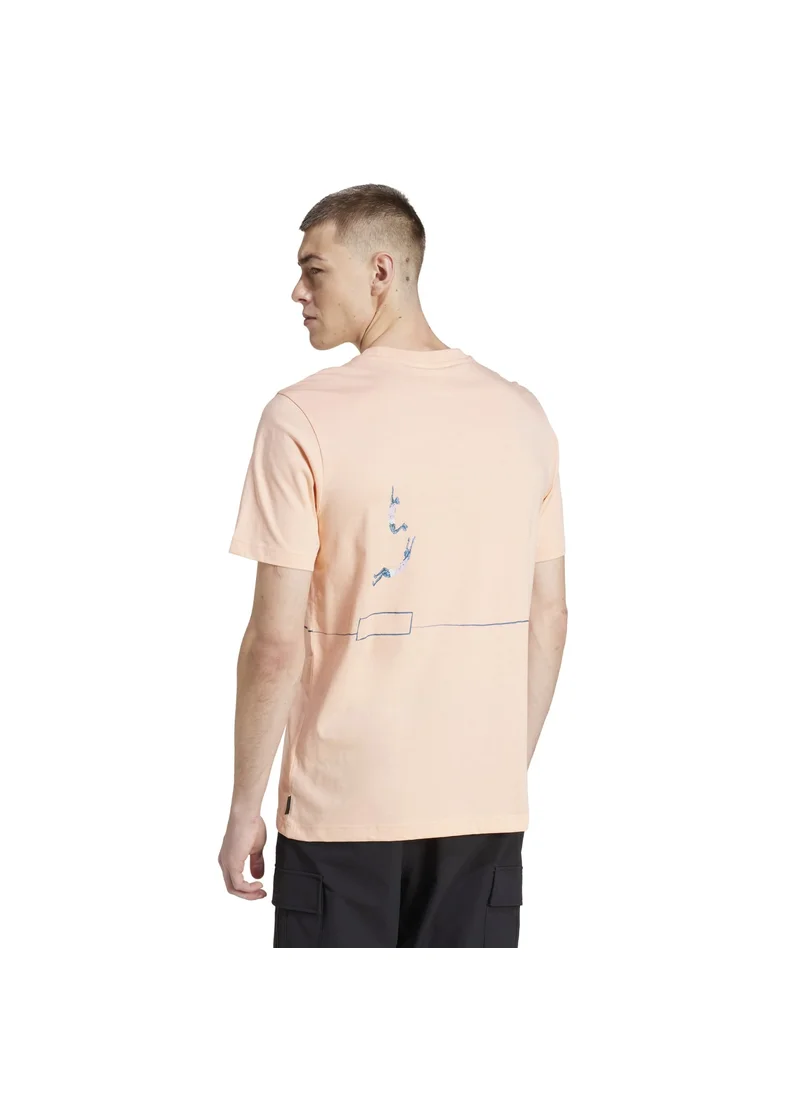اديداس adidas Q12 TS POLE Pink Originals Men T-SHIRTS