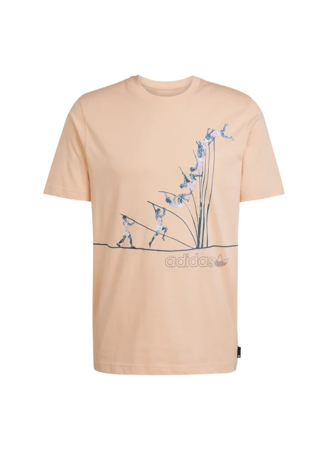 اديداس adidas Q12 TS POLE Pink Originals Men T-SHIRTS