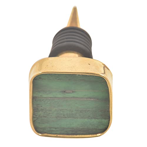 Indian-Shelf IndianShelf Vocalforlocal Handmade Bone Square Air Tight Wine Bottle Stopper (3.55 cm, Green, 1 Piece) - Image 2