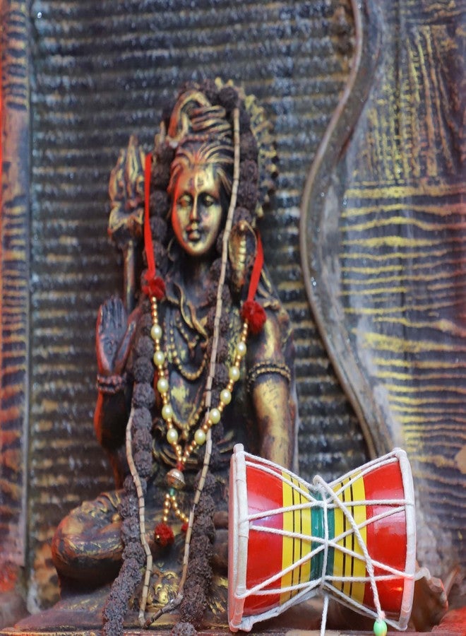 ANACOS 12cm Damroo Shiva Damru Classical Indian Folk Dumroo Musical Instrument Damaru - Image 5