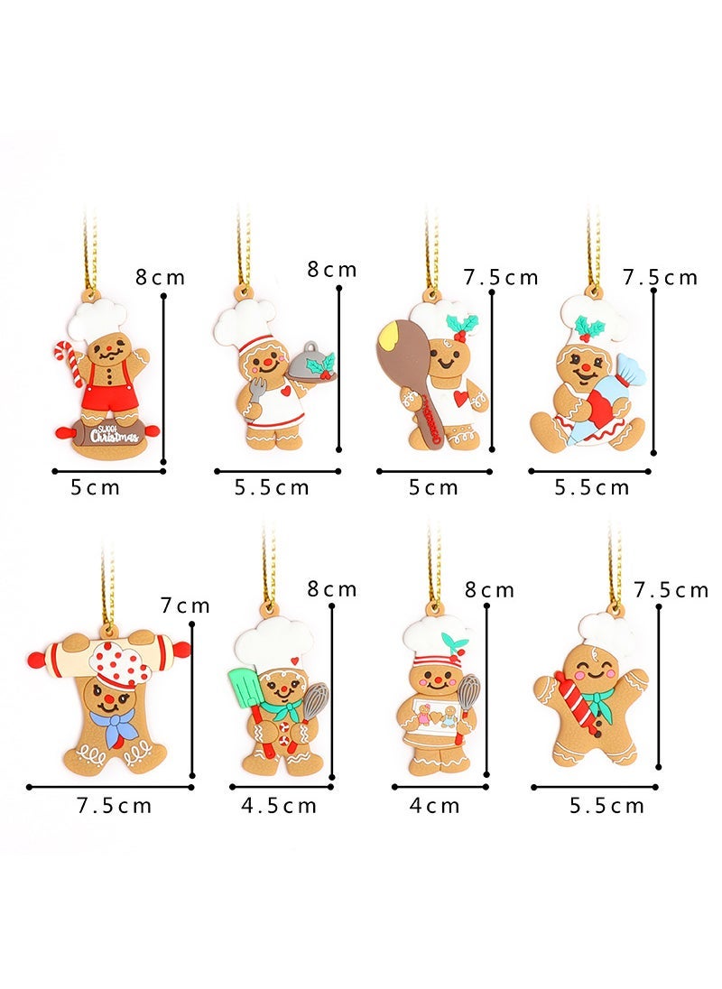2024 New Christmas Tree DIY Gingerbread Ornaments Chef Series 