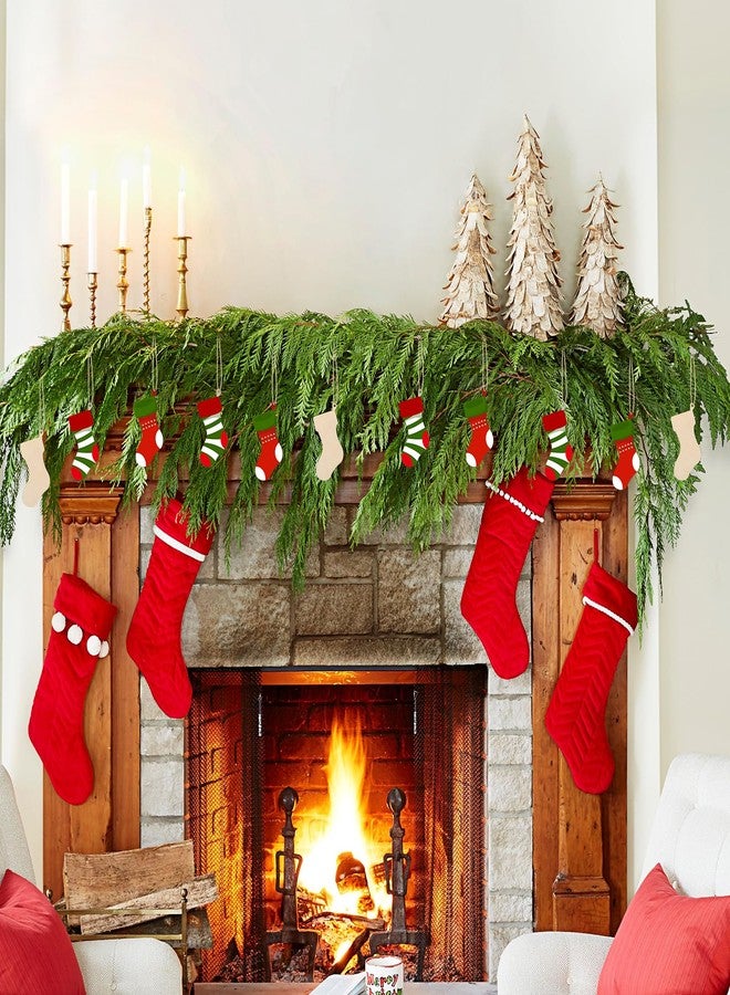 ARTIBETTER 50pcs Wooden Stocking Cutouts Unfinished Christmas Ornaments Hanging Pendant Stocking for DIY Crafts Decoration, Tree Ornaments - Image 2