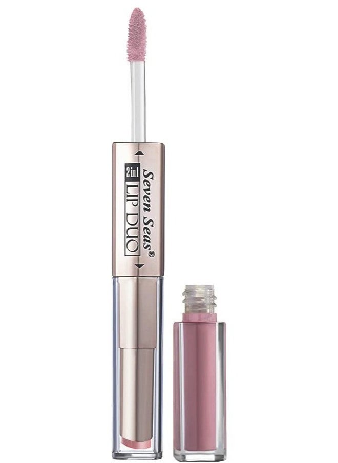 Seven Seas Seven Seas Lip Duo 2 In 1 Lipstick Matte Finish 2 in 1 Duo Liquid Lipstick with Matte Finish and Moisturizing Gloss  monza  - Image 2