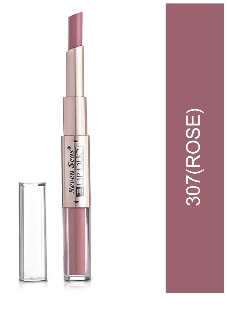 Seven Seas Seven Seas Lip Duo 2 In 1 Lipstick Matte Finish 2 in 1 Duo Liquid Lipstick with Matte Finish and Moisturizing Gloss  monza  - Image 3