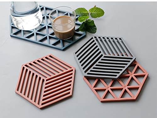 Hari Silicone Trivets Coaster/Pot Holder/Placemat for Home Kitchen and Dining Table (Multicolour, 16x16 cm) - Set of 4 - Image 1