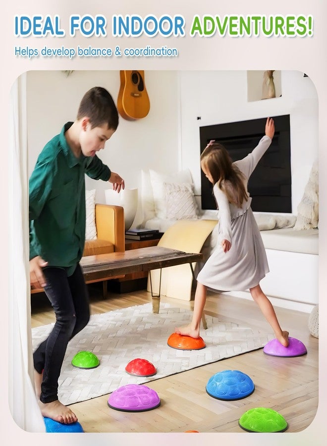 OUTREE Stepping Stones for Kids, 6 Pcs Balance Training and Sensory Coordination Turtle Stepping Stones for Obstacle Course，Non-Slip Bottom Balance Stone for Indoor or Outdoor Play - Image 5