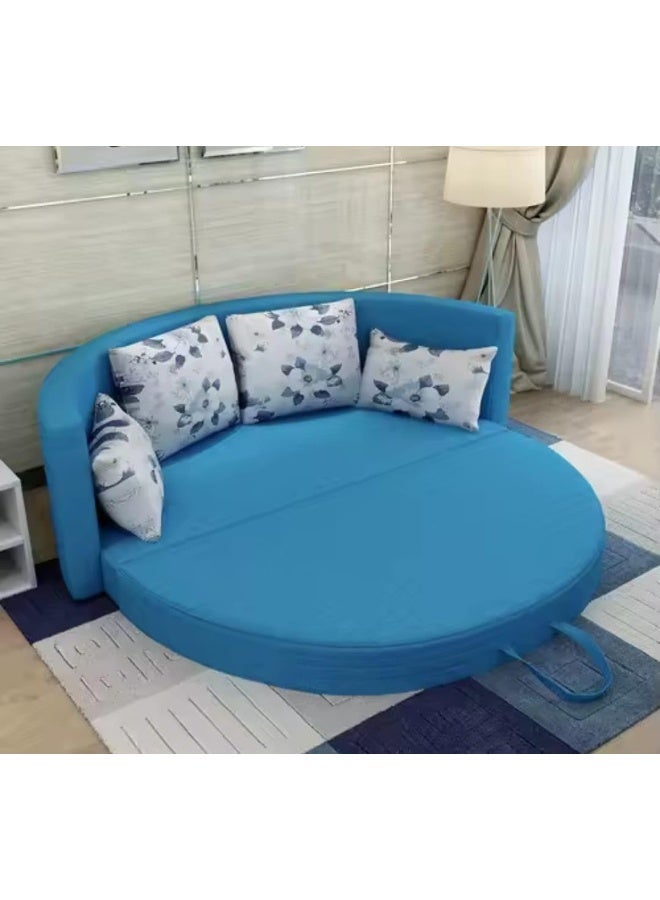 Foldable Velvet Sofa Bed - Image 1