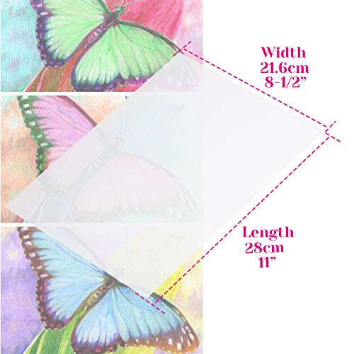 cridoz Vellum Paper, Cridoz 50 Sheets Vellum Transparent Paper 8.5 x 11 Inches Translucent Clear Paper for Printing Sketching Tracing Drawing Animation Wedding Invitations - Image 3