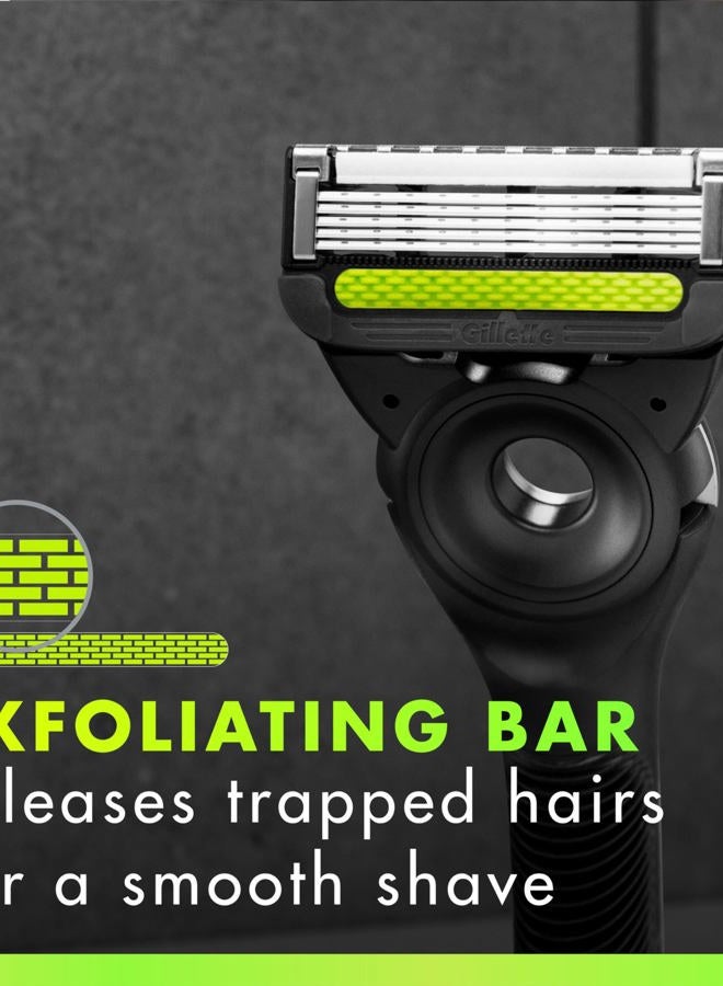 Gillette مختبرات مع شريط تقشير من جيليت للحلاقة للرجال - 1 مقبض، 4 شفرات حلاقة إضافية، هدايا العيد للرجال، تشمل حامل مغناطيسي فاخر - Image 5