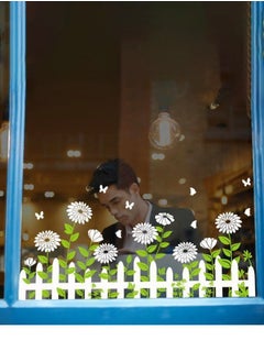 WooFree Decoration Removable Wall Stickers White Flowers 