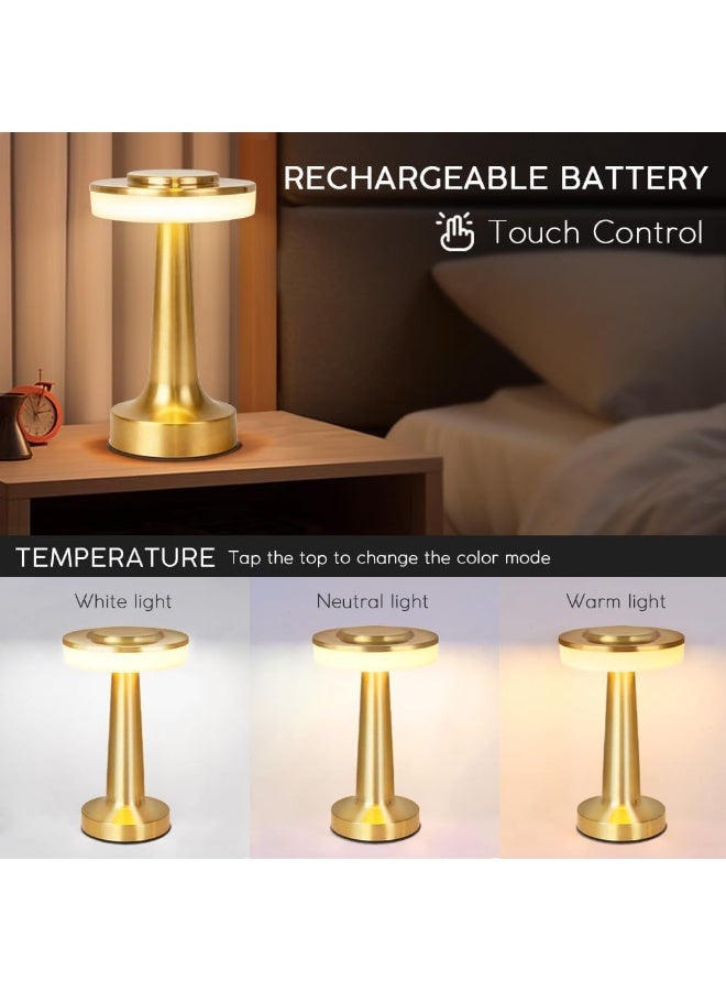 Portable LED Table Lamp with Touch Sensor, 3-Levels Brightness, Rechargeable Battery Up to 48 Hours Usage, Night Light for Kids Nursery, Nightstand Lamp, Bedside Lamp - Image 4